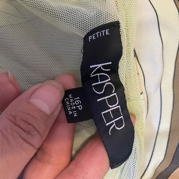 Y2K KASPER V Neck Babydoll Tank Top Jersey Knit Sleeveless Beach Summer Women16P - Picture 7 of 9